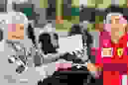 Claude Lelouch and Charles Leclerc