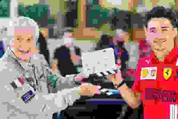 Claude Lelouch and Charles Leclerc
