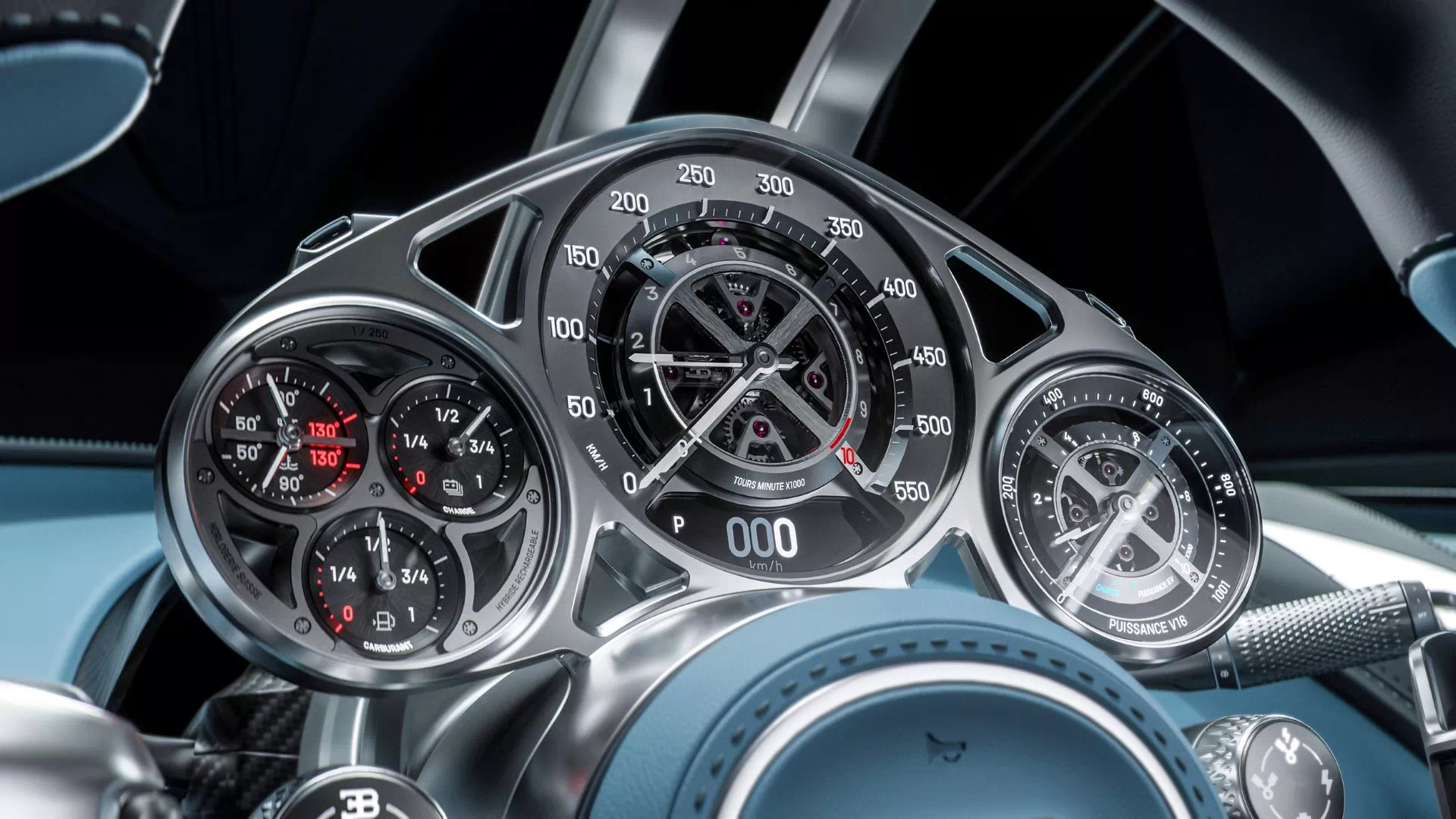 Bugatti Tourbillon instrumentation interior