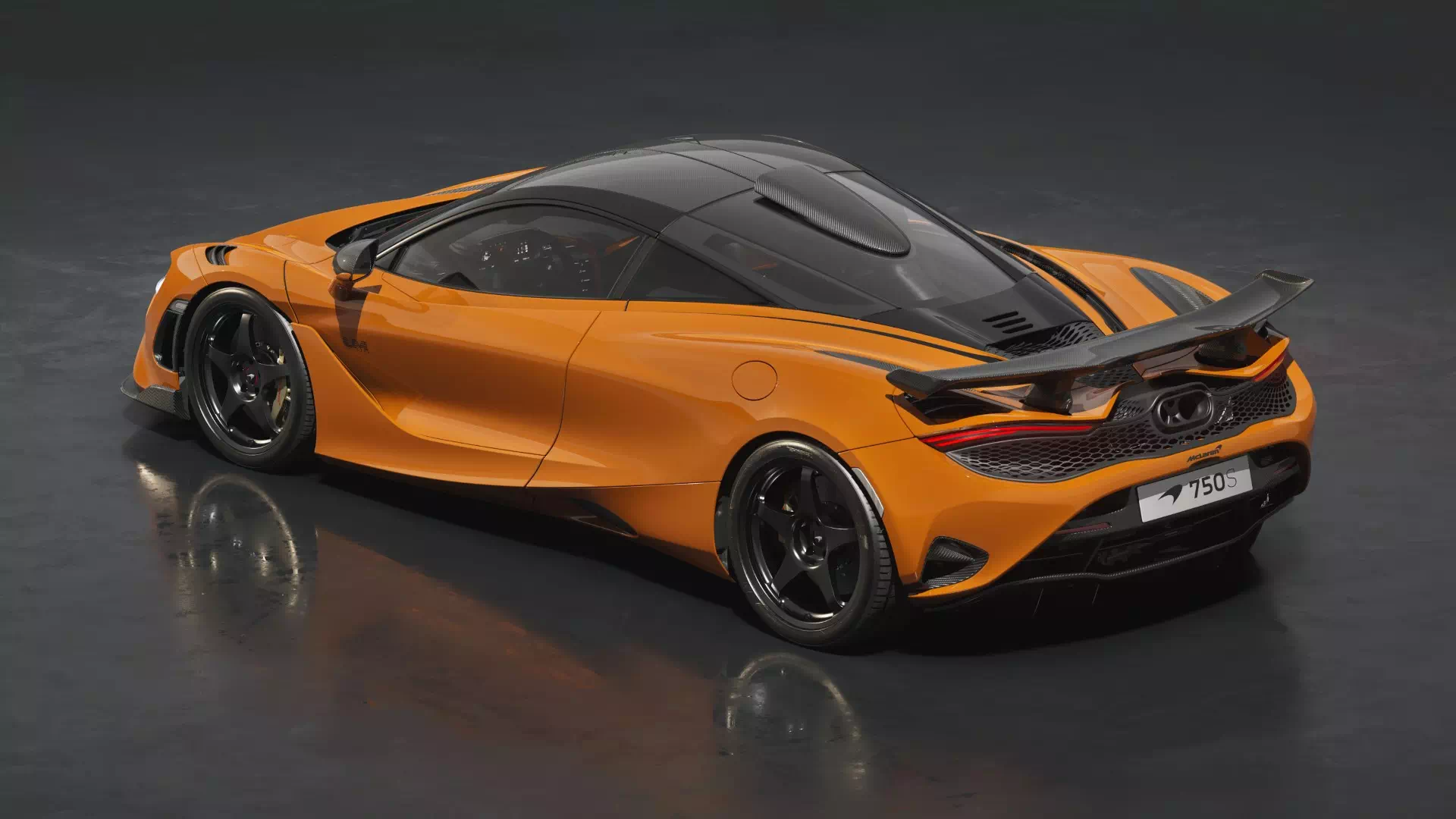 McLaren 750S Le Mans Edition recalls the F1 GTR 2 McLaren 750S Le Mans Edition 3/4 rear view orange