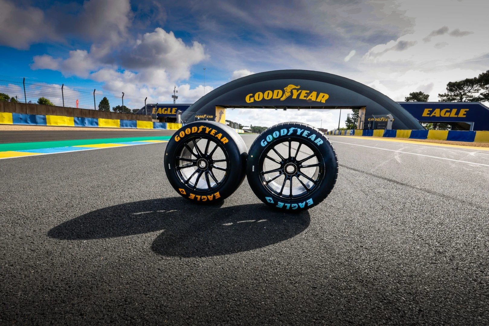 Goodyear tires at the Goodyear chicane, Le Mans